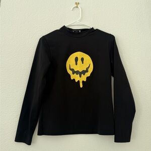 Balenciaga Black Unisex Shirt with Yellow Smiley